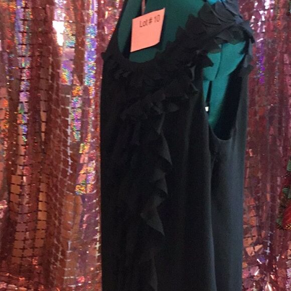 LANE BRYANT black dress with ruffled front, sleeveless, size 20 - Picture 11 of 13